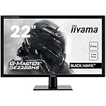 iiyama GMaster Black Hawk GE2288HS Moniteur Gaming 21,5” Full HD 1 ms Fresync 75 Hz VGA/DVI/HDMI Multimédia Noir