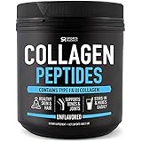 Pure Collagen Peptides Powder (Hydrolyzed) | Grass-Fed, Certified Paleo Friendly, Non-Gmo and Gluten Free - Unflavored (16oz Bottle)