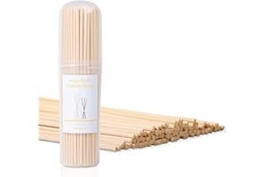 YISOWUH Reed Diffuser Sticks - Reed Sticks -Diffuser Refills - Natural Essential Oil Aroma Diffuser Sticks Rattan Wood Replacement for Aroma Fragrance 100 PCS(19cm*3.5mm Beige Color)