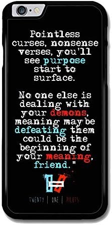 Twenty One Pilots Lyrics Design for Iphone Case (iPhone 6 Plus/6S Plus Black)