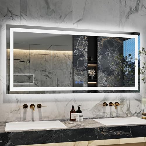 Antok LED Bathroom Mirror Dimmable Anti-Fog Smart Mirror