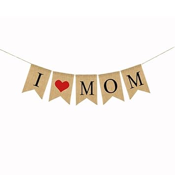 Buy Maicaiffe I Love Mom With Heart Banner Happy Mother S Day