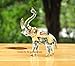Handmade Glass Elephant Figurine, Multi-Color Fantasy Style, 2 inches, Dollhouse Gift Ideas, Cool Stuff Decor No.2