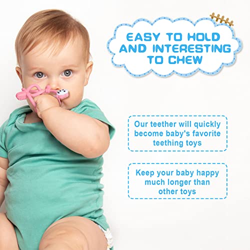 Vicloon Silicone Baby Teether Toy, Monkey Teething Toy Sensory