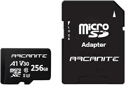 ARCANITE 256GB microSDXC Memory Card with Adapter UHS-I U3 A1 V30 4K