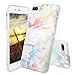 JIAXIUFEN Shiny Change Color Gray Marble Design Clear Bumper TPU Soft Rubber Silicone Cover Phone Case Compatible with iPhone 7 Plus/iPhone 8 Plus