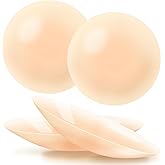 Omfiviy 2-Pair Sticky Women's Nipple Covers - Reusable Washable Silicone Pasties