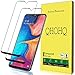 [2 Pack] QHOHQ Screen Protector for Samsung Galaxy A20,[Full Coverage] Tempered Glass Case Friendly Protection Film for Samsung Galaxy A20 (Black)