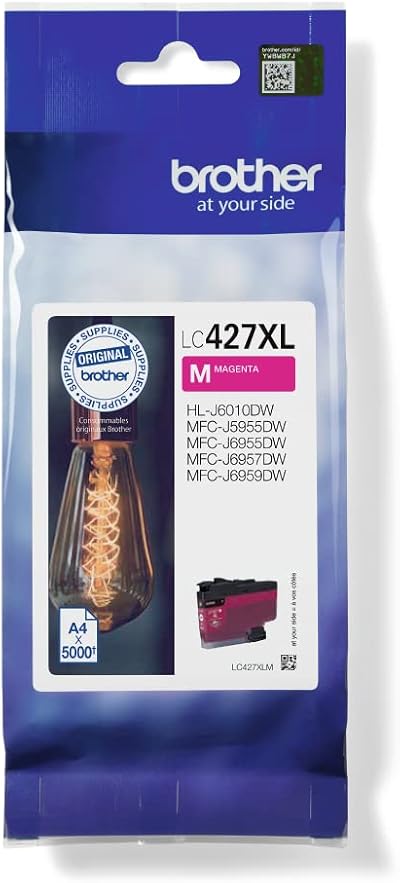 Brother LC427XLM Magenta Ink Cartridge High Yield Genuine Single Pack 5000 Pages