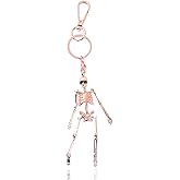 Halloween Keychain Goth Skeleton Keychain for Car Keys Bag Charm Purse Charms for Hangbags Horror Gifts for Women Men