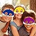 BeYumi 20Pcs Little Shark Masks Set Doo Doo Shark Party Favors Children Cosplay Soft Mask Half Masks Birthday Themed Party Masks Cute Shark Felt Masks for Kids Boys Girls