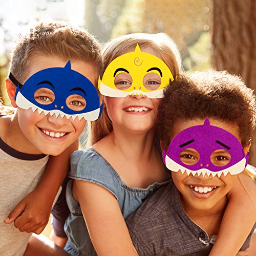 image for 20Pcs Little Shark Masks Set Doo Doo Shark Party Favors Children Cospl