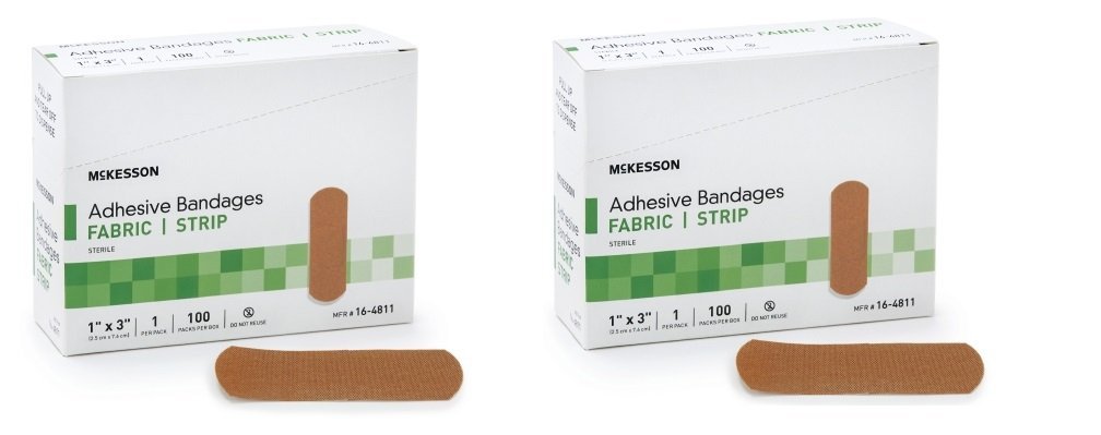 Photo 1 of McKesson Performance Bandage Adhesive Fabric Strip, 100 Count (Pack of 2)