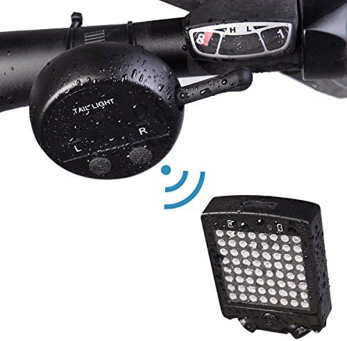 Taktik Bike Indicator Turn Signal Tail Light - USB Rechargeable Ultra Bright LED Wireless Remote Control Road Safety Light Water Resistant Fits On Any Bikes