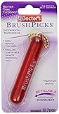 The Doctor's BrushPicks Toothpicks 15 Pack Keychain Dispenser(Colors May Vary)