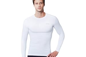 EXIO Mens Compression Baselayer Top Cool Dry Long & Short Sleeve Workout Shirt