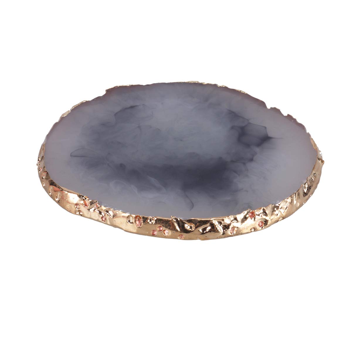 Beaupretty Makeup Pallet Professional Nail Art Resin Resin Board Agate Makeup Eyelash Extension Dish Stand (Black and White) Tray