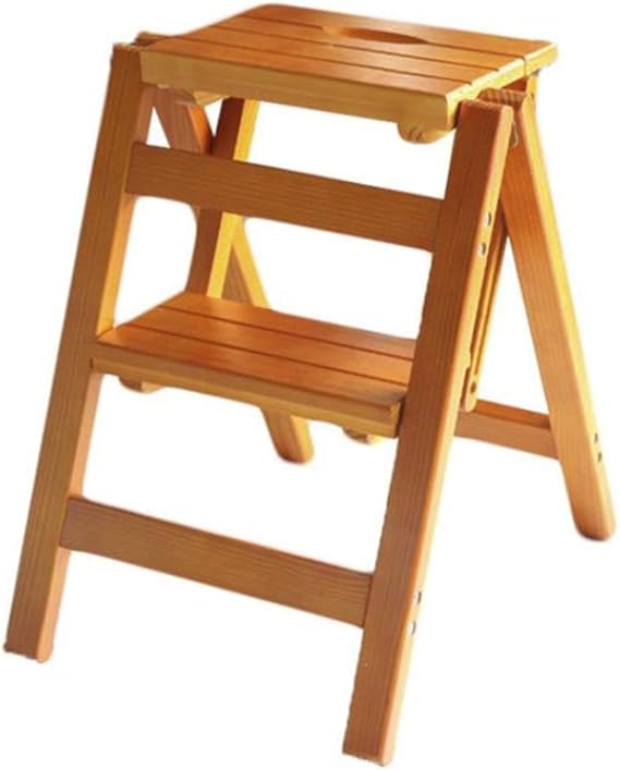 NBVCX Möbeldekoration Trittleiter 2-Stufen-Tritthocker Holztreppenstuhl