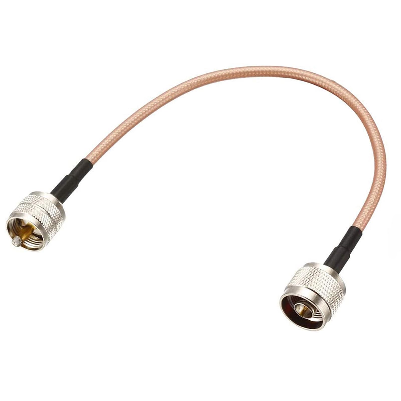 MACHSWON RG400 Coaxial Cable with PL259 Male to N-Type Male Connectors Low Loss Coax Cable 50 Ohm 0.3M/1Ft For CCTV,DVR,Camera,Video Signals