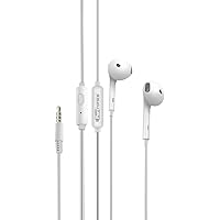 Portronics Conch Beta in-Ear Wired Earphone, 1.2m Tangle Free Cable, in-Line Mic, Noise Isolation 3.5mm Aux Port and High Bass, for All Android & iOS Devices