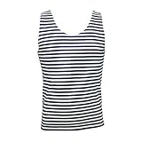 Genuine Russian Navy Sleeveless TELNYASHKA Blue Striped Tank Top Vest (42