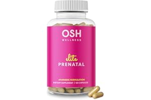 Freshly Moms Ayurvedic Elite Prenatal Vitamins with Folate, Choline, Iron, Iodine & More | Optimal Bioavailability | Supports Baby's Growth and Brain Development | 30 Day Supply - OSH Wellness