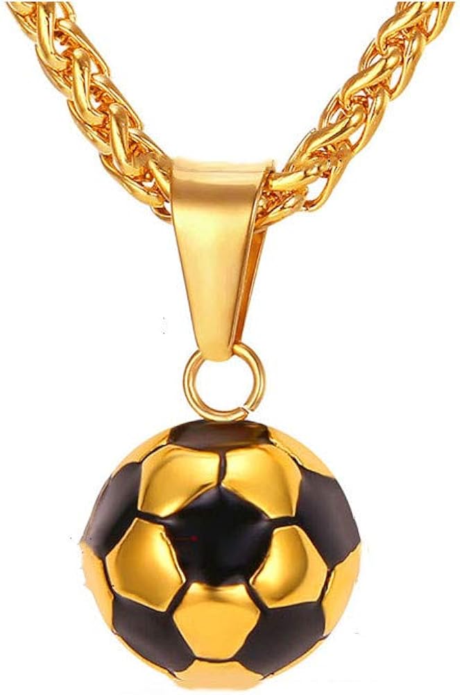 Fußball Halskette Anhänger - 3D Fußball Charm Für Jungen & Mädchen, Sportschmuck Geschenk
