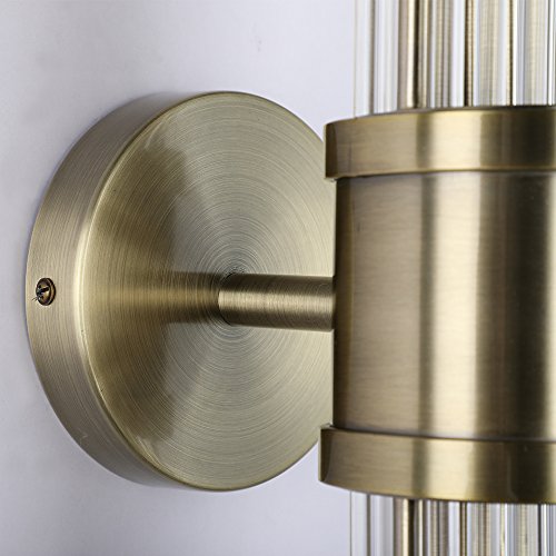 Glass Wall Light Fixture Indoor Antique Bronze ECOBRT Bathroom Vanity Lights Fixtures Beside Mirror Lighting Lamps Up and Down Wall Mounted Light E12 Socket