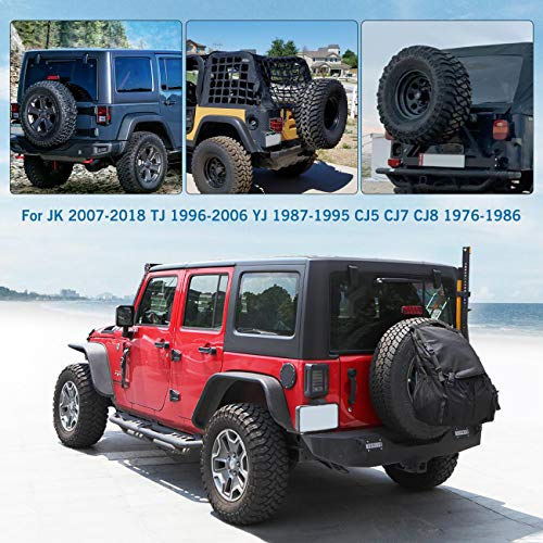 PARTOL Spare Tire Trash Bag Backpack for Jeep Wrangler JK JKU YJ TJ