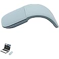 QUJIFETU Foldable Arc Touch Mouse,Appliable for Microsoft Surface Arc Mouse FHD-00001 Portable Foldable Mouse for Computer Mac OS Laptop Notebook(Fairy Tea Green)