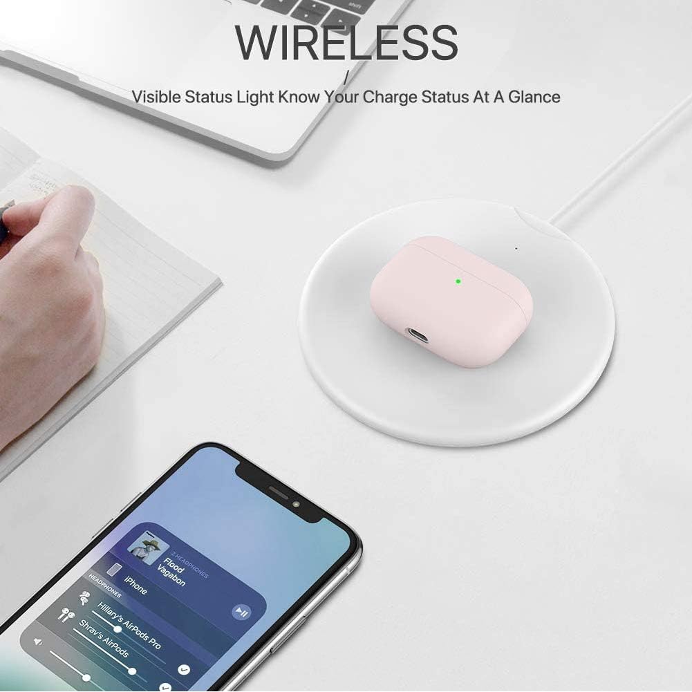 Liquid Silicone Case for AirPods Pro 2019, 360° Full body Protection, LED visible, Premium Silicone Case for AirPods Pro (Baby Pink) - Image 5