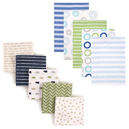 Flannel Receiving Blanket 10-Pack
