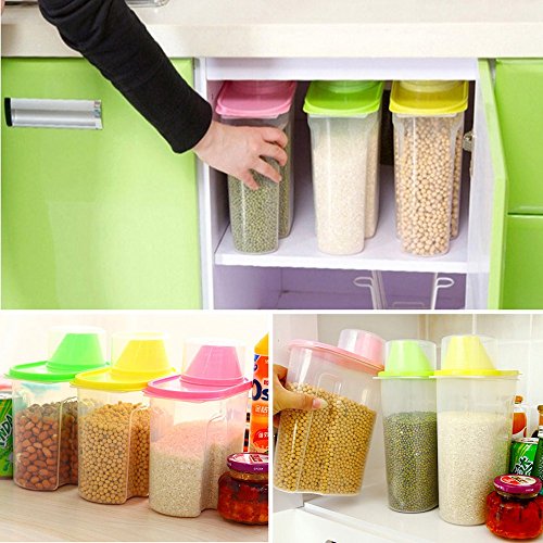 Ligntean Selling Creative New Household Storage Kitchen Food Cereal Grain Bean Rice Container Box
