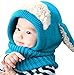 Baby Girls Boys Winter Hat Scarf Earflap Hood Scarves Skull Caps Blue One Size