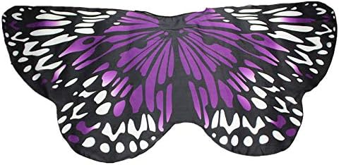 Butterfly Wing Cape Shawl Women Bohemian Butterfly Print Shawl Pashmina Costume For Girls Fancy Dress Up Accessory ICODOD