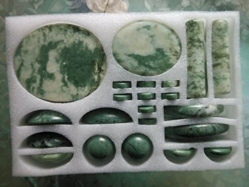 SHENGONG Nephrite Jade Massage Stone Set 24 luxury Professional hot stone set Cold therapy massage stones set