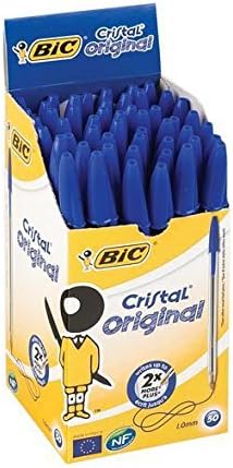BIC Cristal Medium Pens Blue (Pack of 50, 100, 150, 200) (200)