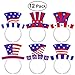 TINKSKY 4th of July Headband Patriotic Star Boppers American Flag Headbands Independence Day Party Accessories,Pack of 12
