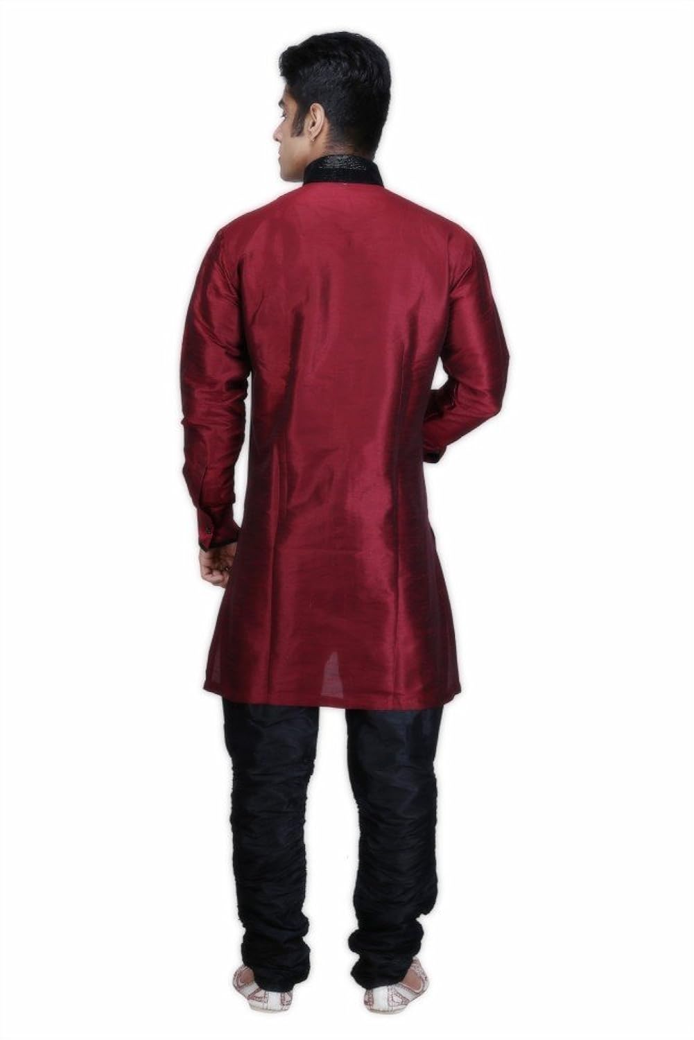 royal kurta maroon silk blend bandhgala jodhpuri indowestern sherwani for mens