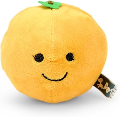 Petface Orange Plush Cat Toy with Catnip - Soft Interactive Play Ball