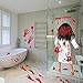 Omgouue Bloody Footprints Clings - Halloween Creepy Carnival Vampire Zombie Party Decorations Decals Stickers Supplies