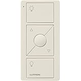Lutron 3-Button with Raise/Lower Pico Remote for Caseta Wireless Smart Dimmer Switch, PJ2-3BRL-LA-L01R, Light Almond