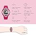 Jewtme LED Waterproof 100m Sports Digital Watch for Children Girls Boys with Three Alarms (Pink)
