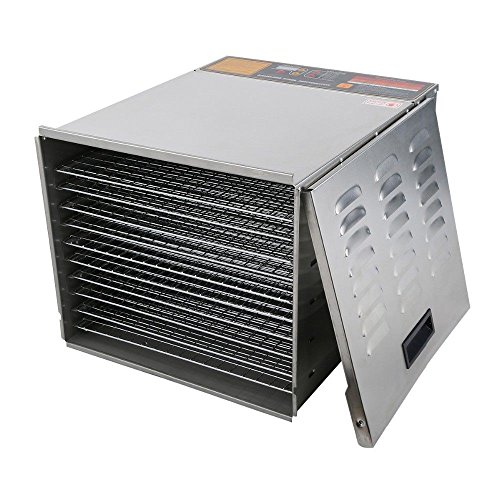 Heavens Tvcz Commercial Stainless Steel New 10 Tray Digital Food Fruit Jerky Dryer Blower Dehydrator for larger cuts of Fruits Meats Home Kitchen Dining Bar