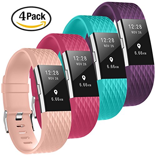For Fitbit Charge 2 Bands Wristbands CreateGreat Silicone Replacement Charge 2 Accessory Original Color Print Pattern Bands Strap for Large or Small Size