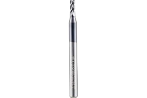 Turnextte 5/64" Micrograin Carbide Square End Mill Set, 4 Flute HRC 45 Deg AlTiN Coating End Mill Bits Set for Milling Alloy Steels, Hardened Steel,CNC Router Bits for DIYers & Professionals