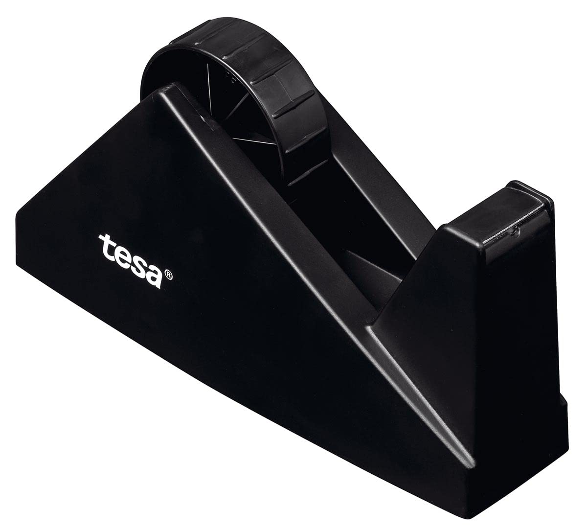 tesa Easy Cut Economy Table Top Tape Dispenser - Office Dispenser Large Adhesive Rolls - Anti-Slip Technology - Adhesive Film up to 66 m x 25 mm