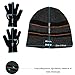 Welltop Compatible Music Hat + Touchscreen Gloves Winter Warm Trendy Hat with Wireless Headset Earphone Stereo Speaker Mic Hands-Free Speaker Hat Texting Gloves Perfect for Christmas gift