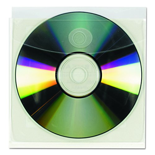 Smead Self-Adhesive Poly CD/DVD Pocket, Clear, 10 per Pack (68144)