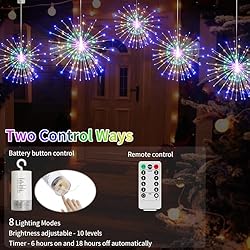 BINBINLED 4 Pack 800LED Hanging Firework